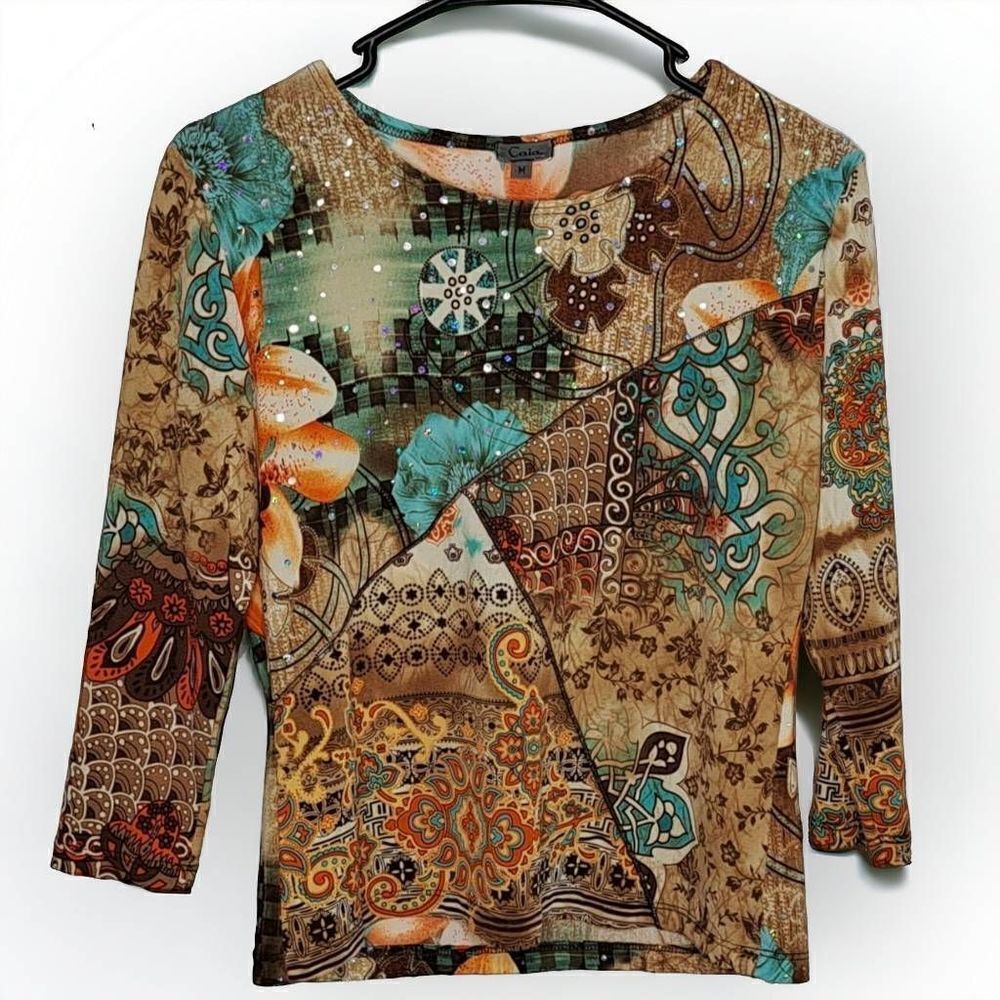 Caia Y2K Boho Blouse size Medium